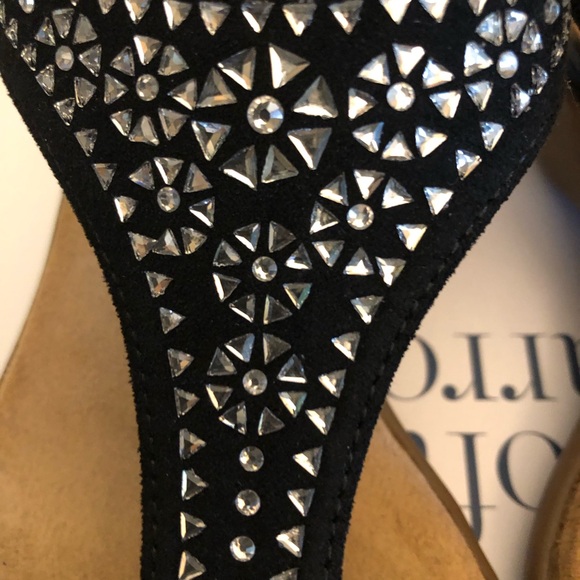 CROFT & BARROW Ortholite Comfort Womens Sandals Black & Diamanté Size 5 Wide New - Picture 9 of 11